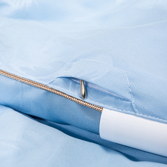 91家纺网 家纺一手货源 找家纺 奕宸居 2026春夏新款全棉纯棉提花酒店蚕丝被子被芯 天蓝