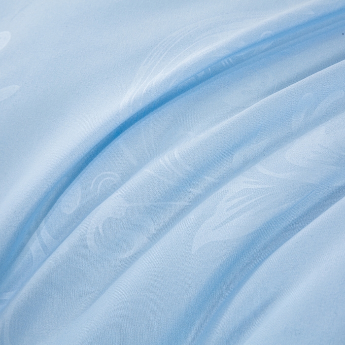 91家纺网 家纺一手货源 找家纺 奕宸居 2026春夏新款全棉纯棉提花酒店蚕丝被子被芯 天蓝