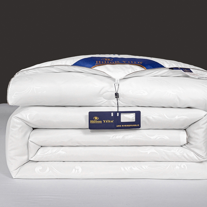 奕宸居 2026春夏新款全棉纯棉提花酒店蚕丝被子被芯 白色