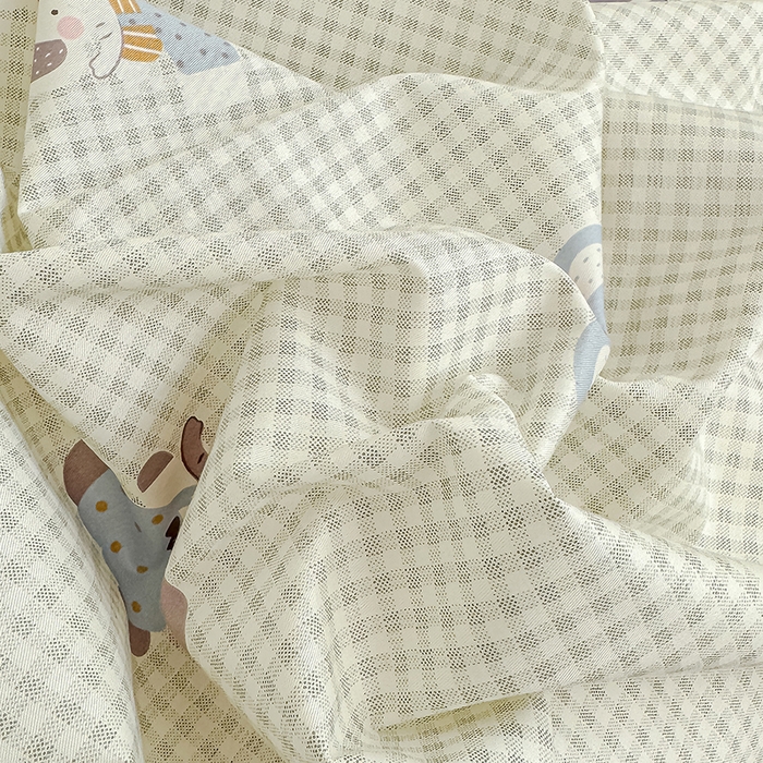 91家纺网 家纺一手货源 找家纺 良佐生活  2026年新款A类铂金精梳全棉学生三件套 调皮象