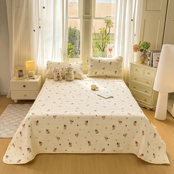 91家纺网 家纺一手货源 找家纺 （总）家喜爱 2026新款木棉皱皱纱床盖（可提供买家秀）