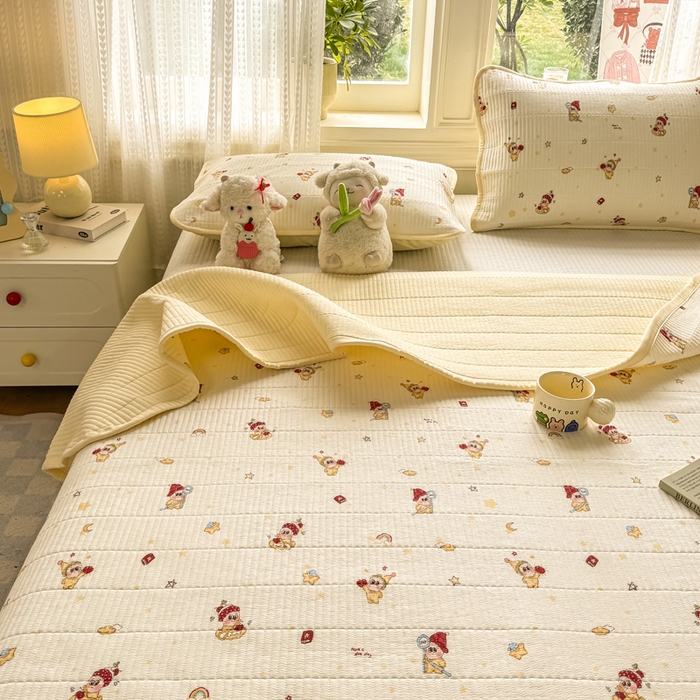 91家纺网 家纺一手货源 找家纺 （总）家喜爱 2026新款木棉皱皱纱床盖（可提供买家秀）