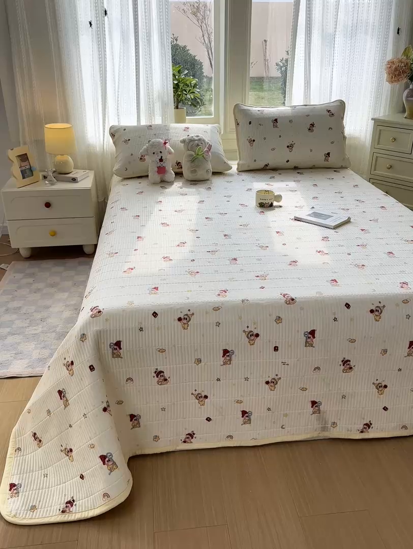 91家纺网 家纺一手货源 找家纺 （总）家喜爱 2026新款木棉皱皱纱床盖（可提供买家秀）