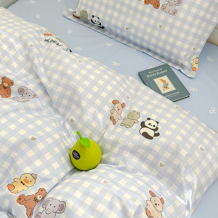 91家纺网 家纺一手货源 找家纺 良佐生活  2026年新款A类铂金精梳全棉学生三件套 福宝