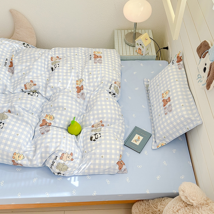 91家纺网 家纺一手货源 找家纺 良佐生活  2026年新款A类铂金精梳全棉学生三件套 福宝