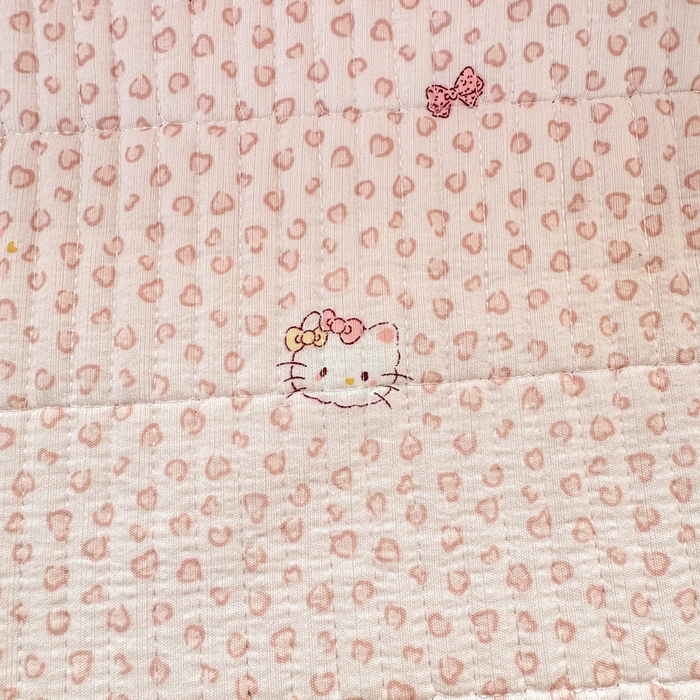 91家纺网 家纺一手货源 找家纺 家喜爱 2026新款木棉皱皱纱床盖（可提供买家秀） 粉豹Kitty