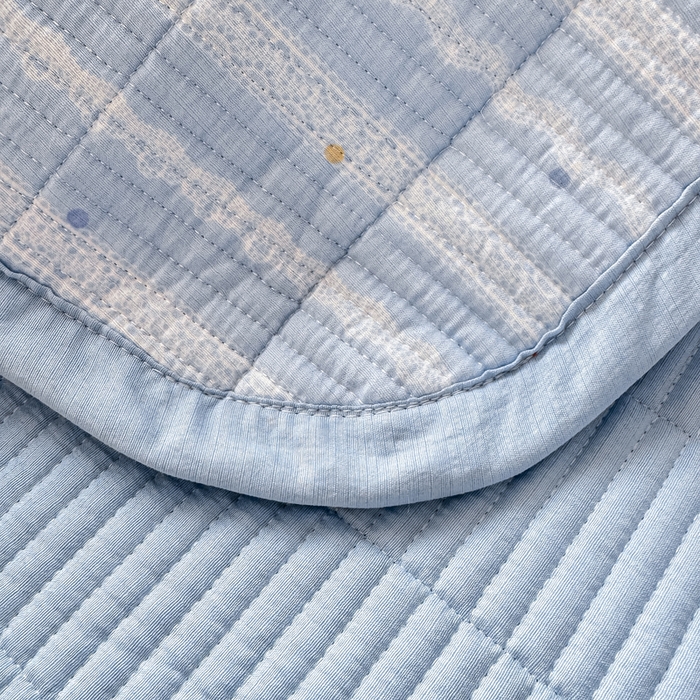 91家纺网 家纺一手货源 找家纺 家喜爱 2026新款木棉皱皱纱床盖（可提供买家秀） 蓝调蝴蝶结