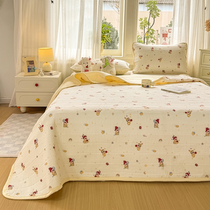 91家纺网 家纺一手货源 找家纺 家喜爱 2026新款木棉皱皱纱床盖（可提供买家秀） 魔法精灵