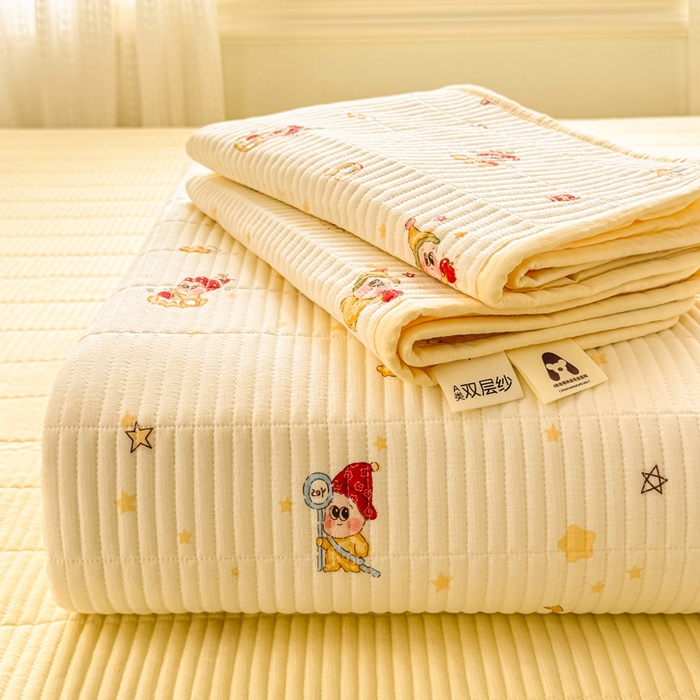 家喜爱 2026新款木棉皱皱纱床盖（可提供买家秀） 魔法精灵