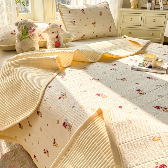 91家纺网 家纺一手货源 找家纺 家喜爱 2026新款木棉皱皱纱床盖（可提供买家秀） 魔法精灵