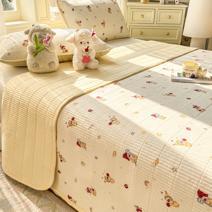 91家纺网 家纺一手货源 找家纺 家喜爱 2026新款木棉皱皱纱床盖（可提供买家秀） 魔法精灵