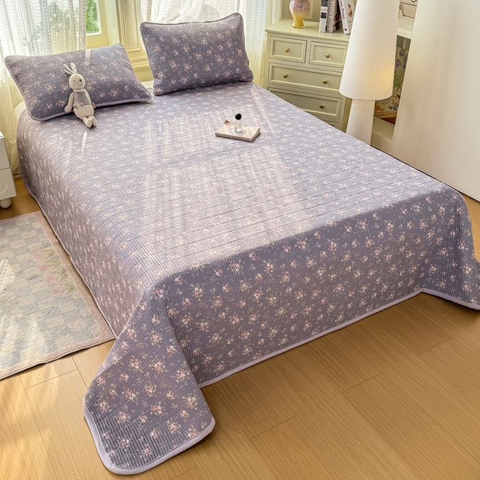 91家纺网 家纺一手货源 找家纺 家喜爱 2026新款木棉皱皱纱床盖（可提供买家秀） 暮夏蔷薇