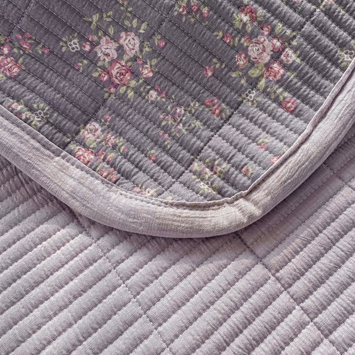 91家纺网 家纺一手货源 找家纺 家喜爱 2026新款木棉皱皱纱床盖（可提供买家秀） 暮夏蔷薇