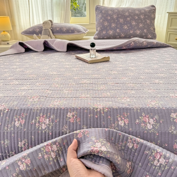 91家纺网 家纺一手货源 找家纺 家喜爱 2026新款木棉皱皱纱床盖（可提供买家秀） 暮夏蔷薇