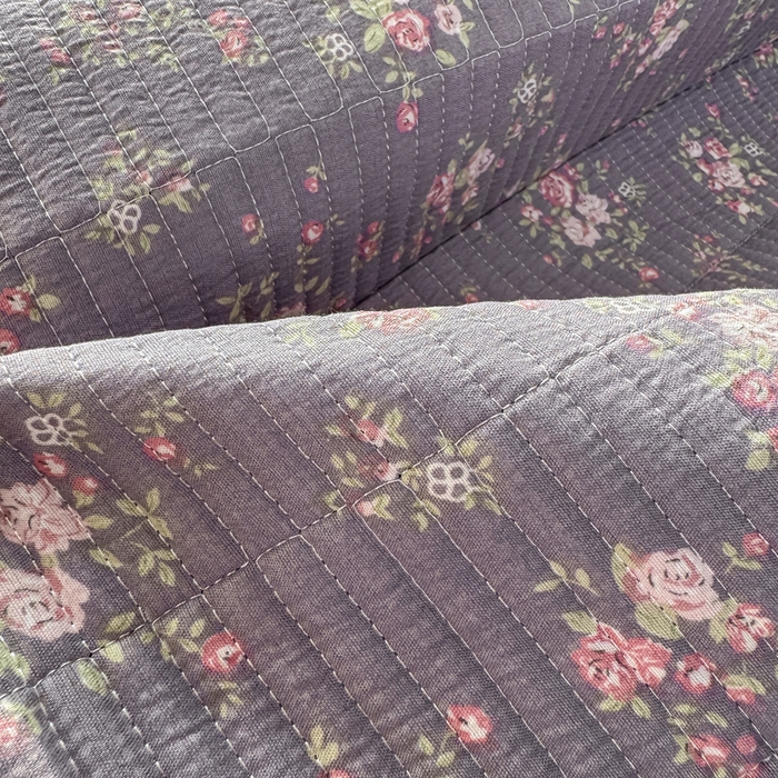 91家纺网 家纺一手货源 找家纺 家喜爱 2026新款木棉皱皱纱床盖（可提供买家秀） 暮夏蔷薇