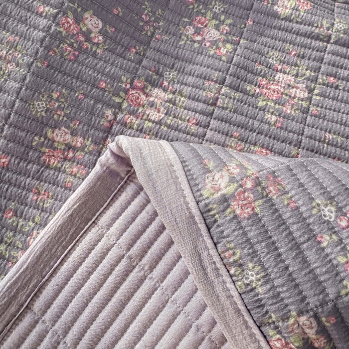 91家纺网 家纺一手货源 找家纺 家喜爱 2026新款木棉皱皱纱床盖（可提供买家秀） 暮夏蔷薇