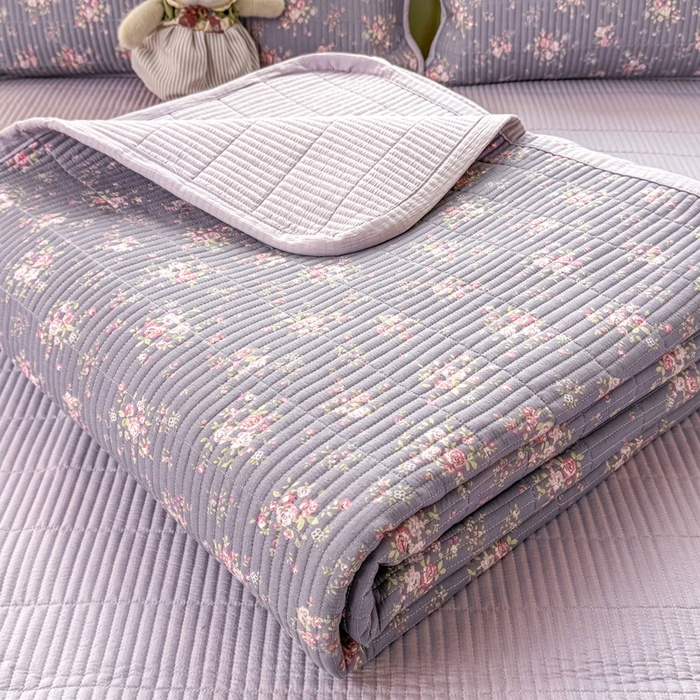 91家纺网 家纺一手货源 找家纺 家喜爱 2026新款木棉皱皱纱床盖（可提供买家秀） 暮夏蔷薇