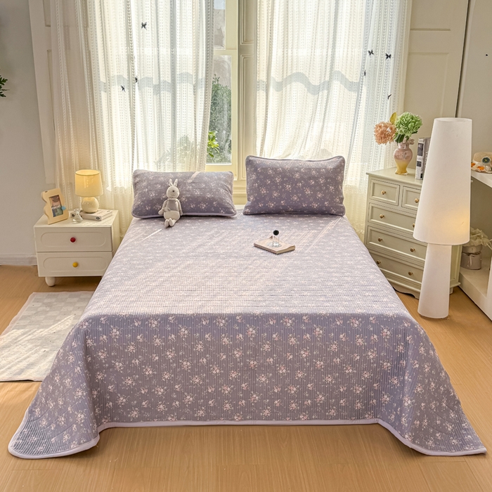 91家纺网 家纺一手货源 找家纺 家喜爱 2026新款木棉皱皱纱床盖（可提供买家秀） 暮夏蔷薇