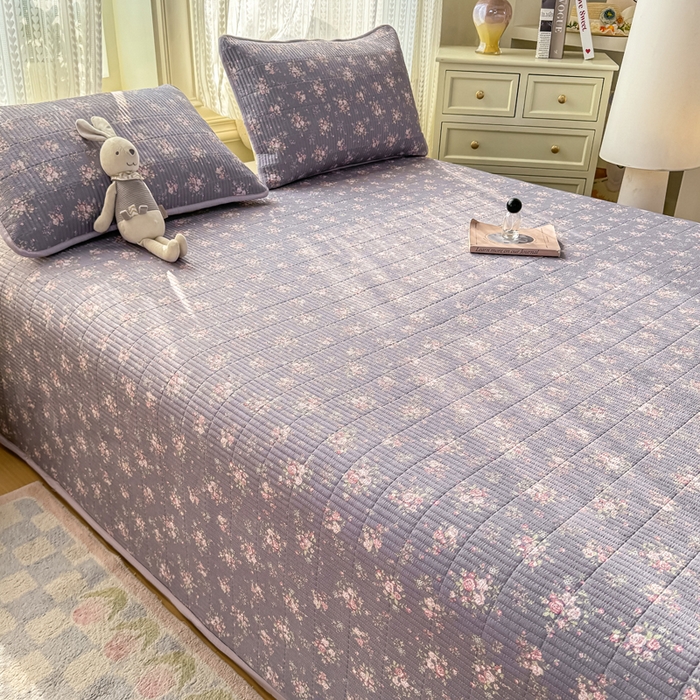 91家纺网 家纺一手货源 找家纺 家喜爱 2026新款木棉皱皱纱床盖（可提供买家秀） 暮夏蔷薇