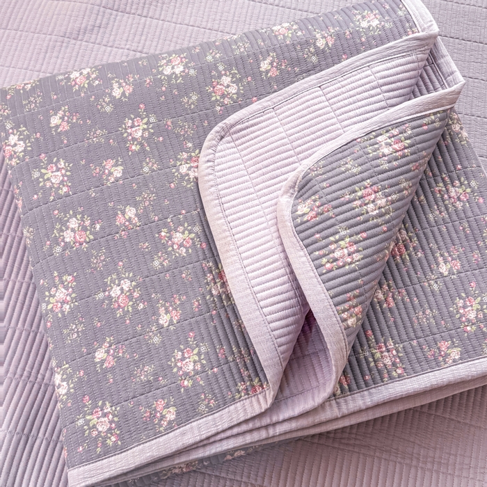 91家纺网 家纺一手货源 找家纺 家喜爱 2026新款木棉皱皱纱床盖（可提供买家秀） 暮夏蔷薇