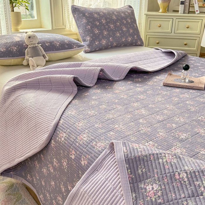 91家纺网 家纺一手货源 找家纺 家喜爱 2026新款木棉皱皱纱床盖（可提供买家秀） 暮夏蔷薇