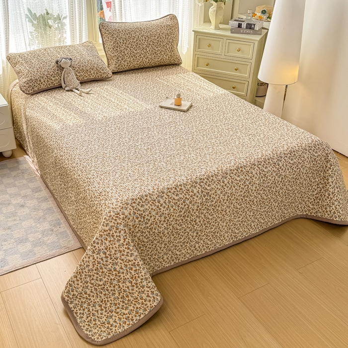 91家纺网 家纺一手货源 找家纺 家喜爱 2026新款木棉皱皱纱床盖（可提供买家秀） 柿柿如意