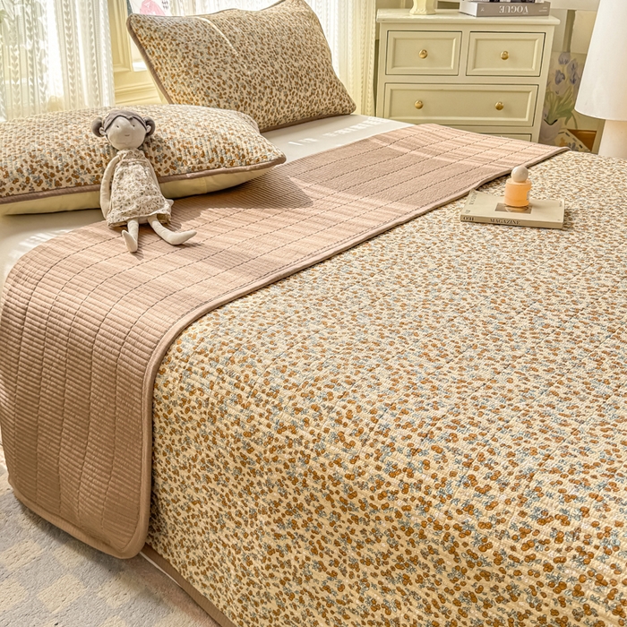 91家纺网 家纺一手货源 找家纺 家喜爱 2026新款木棉皱皱纱床盖（可提供买家秀） 柿柿如意