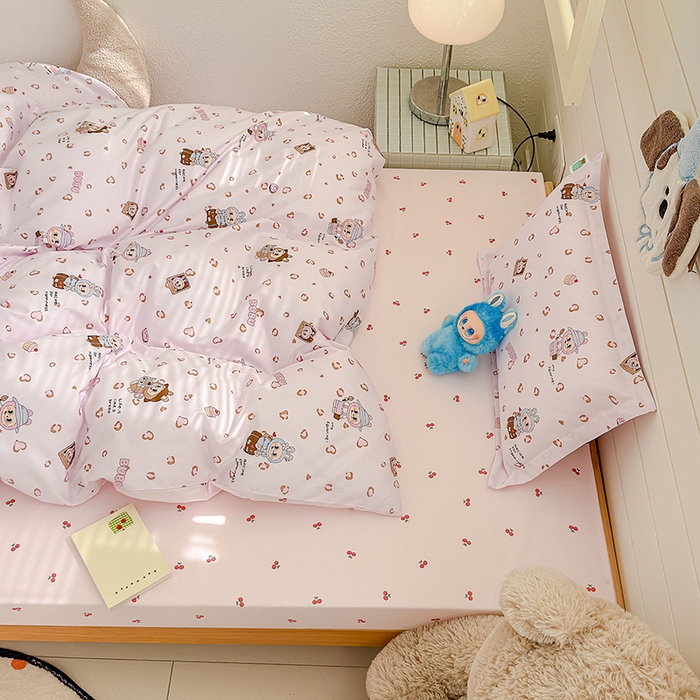 91家纺网 家纺一手货源 找家纺 良佐生活  2026年新款A类铂金精梳全棉学生三件套 布布