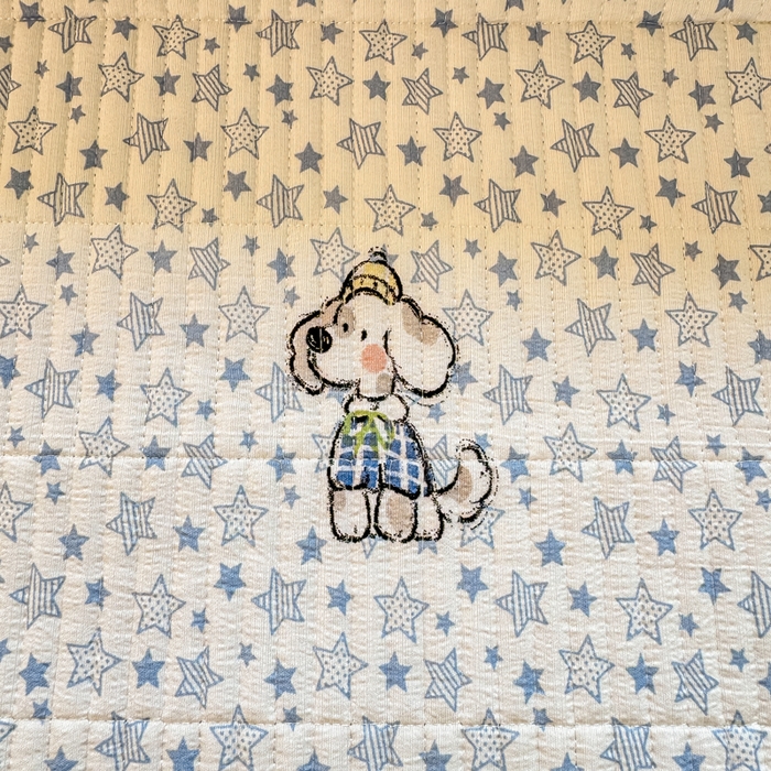 91家纺网 家纺一手货源 找家纺 家喜爱 2026新款木棉皱皱纱床盖（可提供买家秀） 星愿小狗