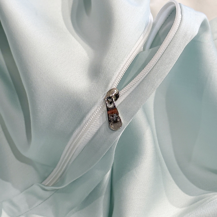 91家纺网 家纺一手货源 找家纺 2026新款高支高密刺绣四件套-花溪系列 花溪-奶昔白＋蓝