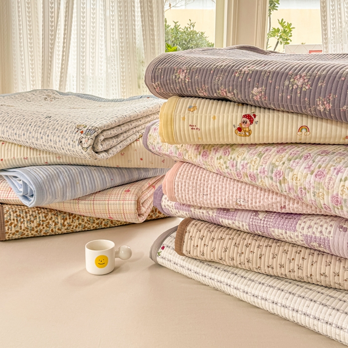 91家纺网 家纺一手货源 找家纺 家喜爱 2026新款木棉皱皱纱床盖（可提供买家秀） 组合仅展示不可下单