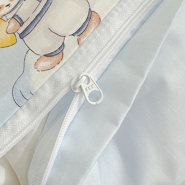 91家纺网 家纺一手货源 找家纺 良佐生活  2026年新款A类铂金精梳全棉学生三件套 太空探险