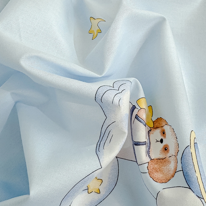 91家纺网 家纺一手货源 找家纺 良佐生活  2026年新款A类铂金精梳全棉学生三件套 太空探险