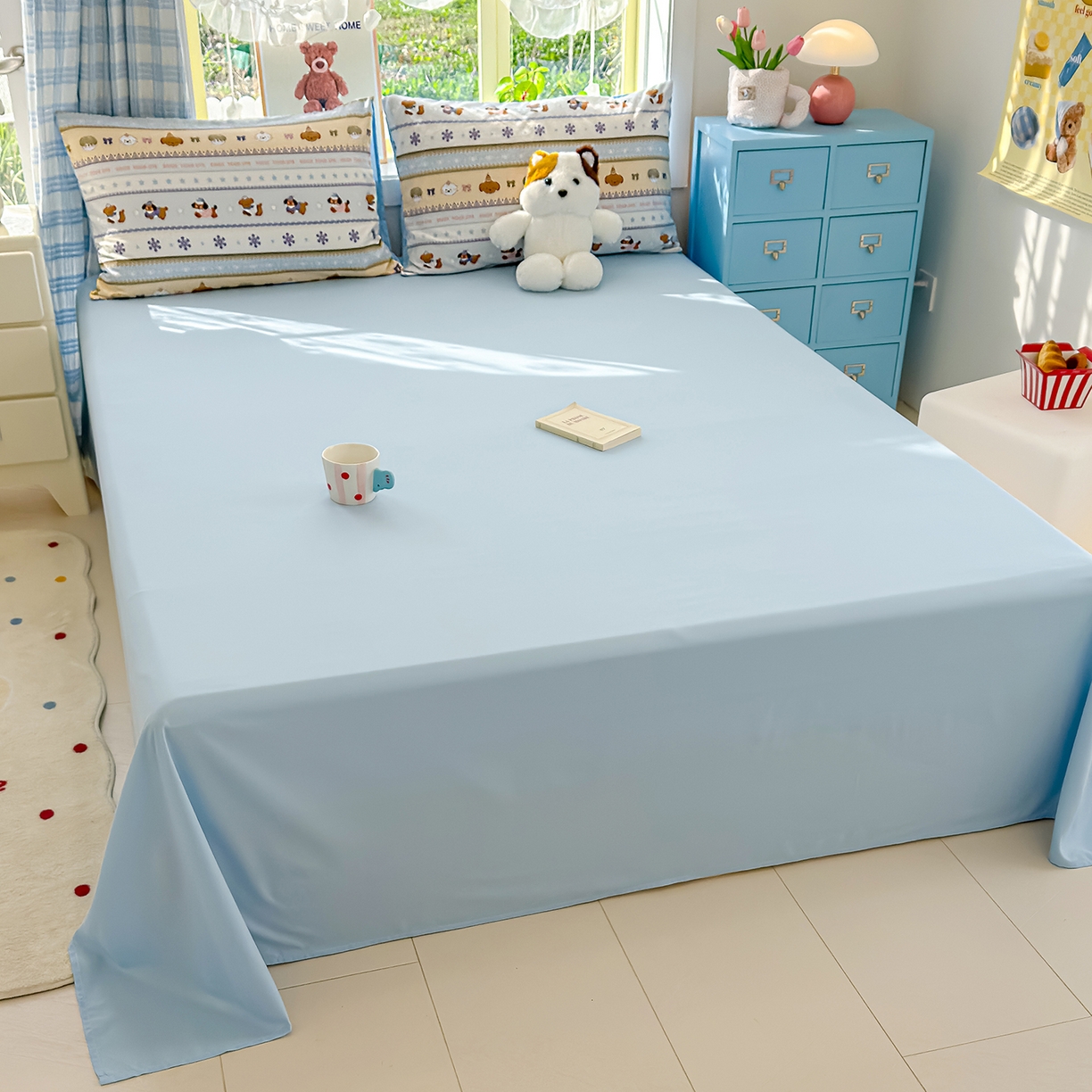 91家纺网 家纺一手货源 找家纺 铺尚美家纺 2026新款A类古法水洗仿棉云感纱四件套 狗狗乐园