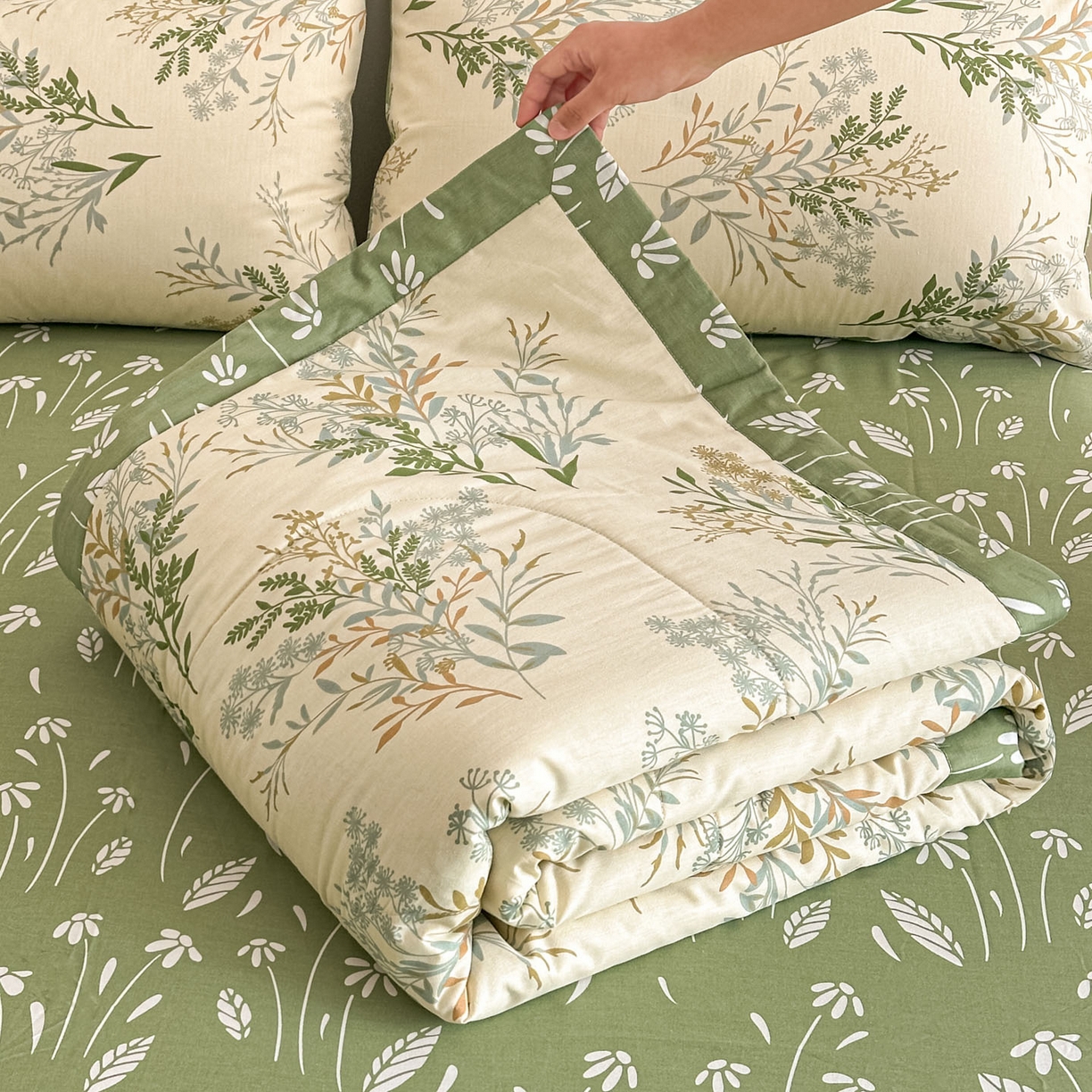 梵克保罗 2026春夏新款10A抗菌全棉印花夏被被子被芯空调被 仙草