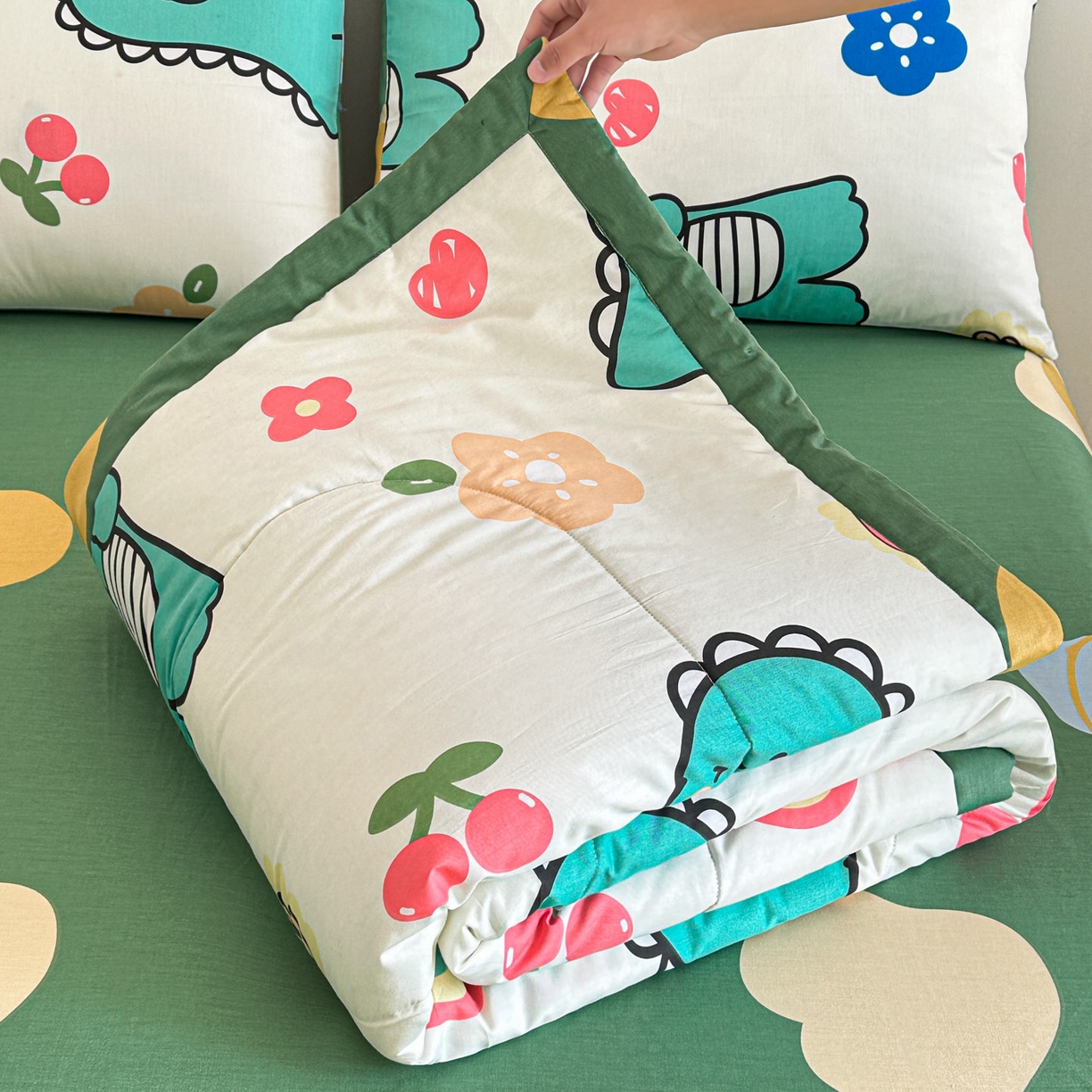 梵克保罗 2026春夏新款10A抗菌全棉印花夏被被子被芯空调被 小恐龙