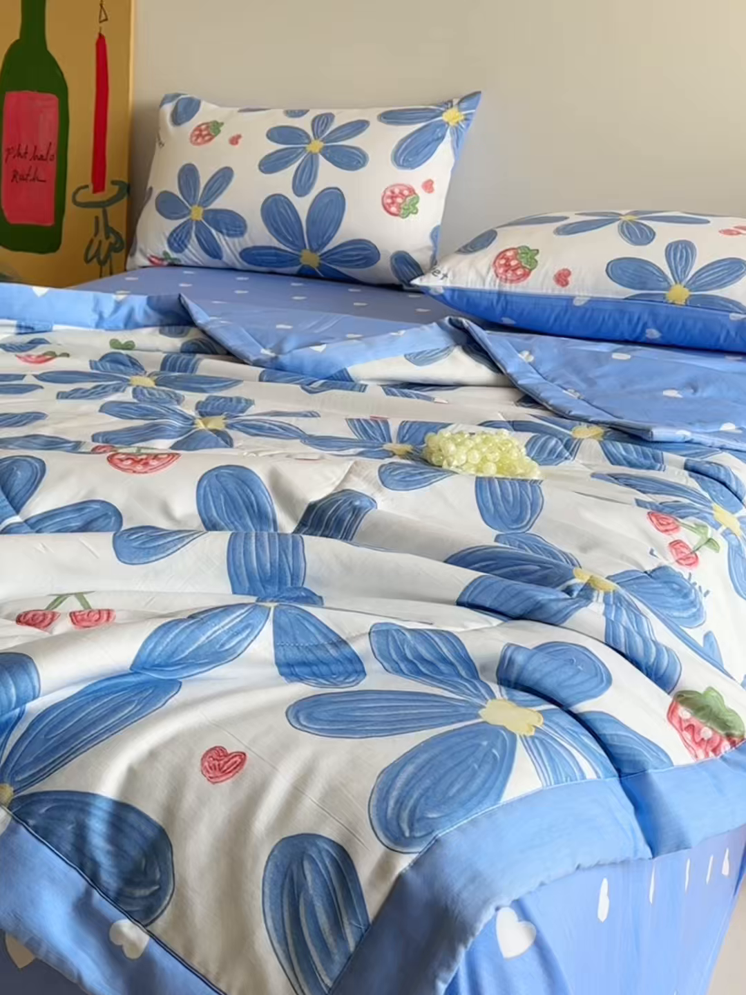 91家纺网 家纺一手货源 找家纺 梵克保罗 2026春夏新款10A抗菌全棉印花夏被被子被芯空调被 小情调