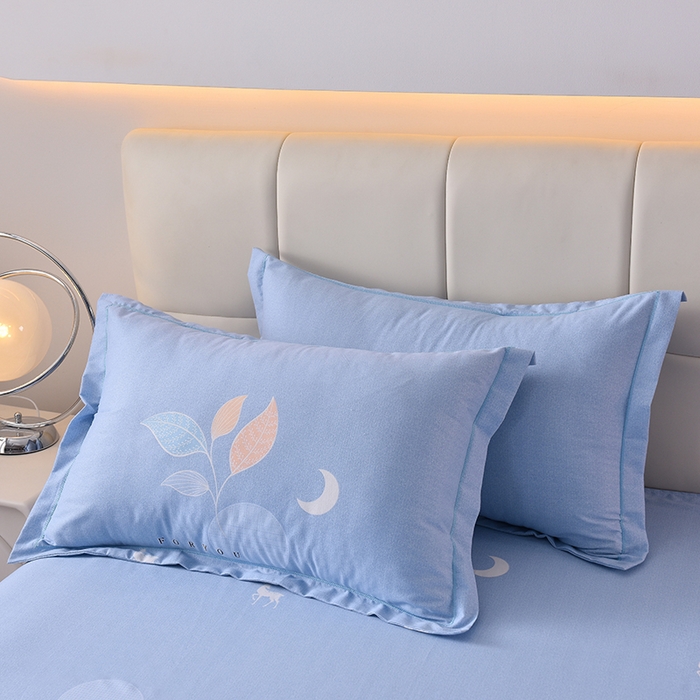 91家纺网 家纺一手货源 找家纺 幸嘉轩 2025新款全棉秋冬加厚保暖喷气磨毛纯棉印花四件套 四季飘香-蓝