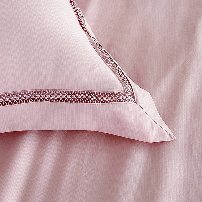 91家纺网 家纺一手货源 找家纺 欧夏家纺 2026新款氢氧丝凉感刺绣夏被拼角夏被纯色夏凉被空调被子薄被直播供货外贸 美玉粉