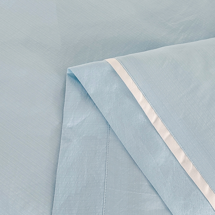 91家纺网 家纺一手货源 找家纺 欧夏家纺 2026新款氢氧丝凉感刺绣夏被拼角夏被纯色夏凉被空调被子薄被直播供货外贸 晴空蓝