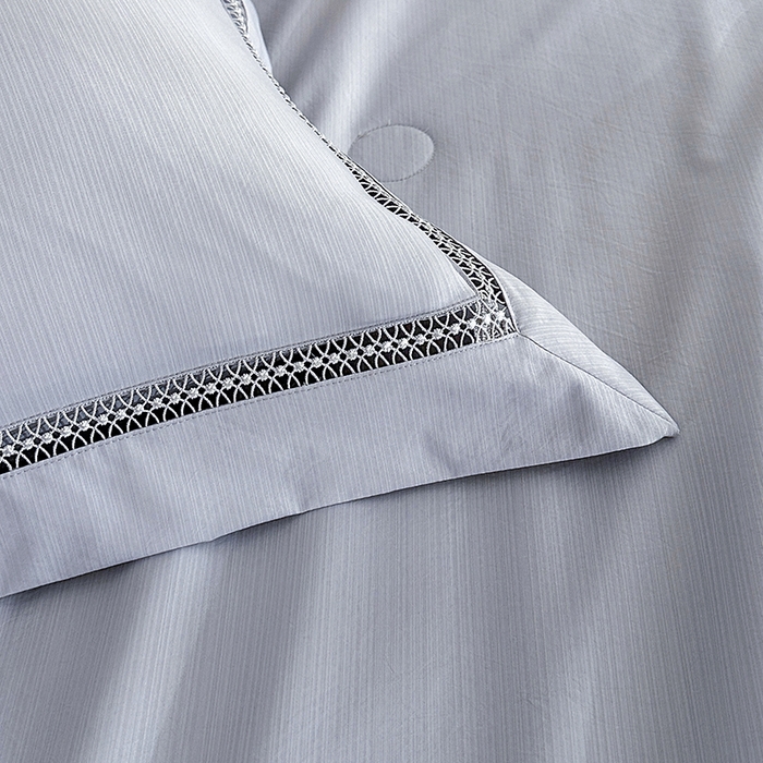 91家纺网 家纺一手货源 找家纺 欧夏家纺 2026新款氢氧丝凉感刺绣夏被拼角夏被纯色夏凉被空调被子薄被直播供货外贸 绅士灰