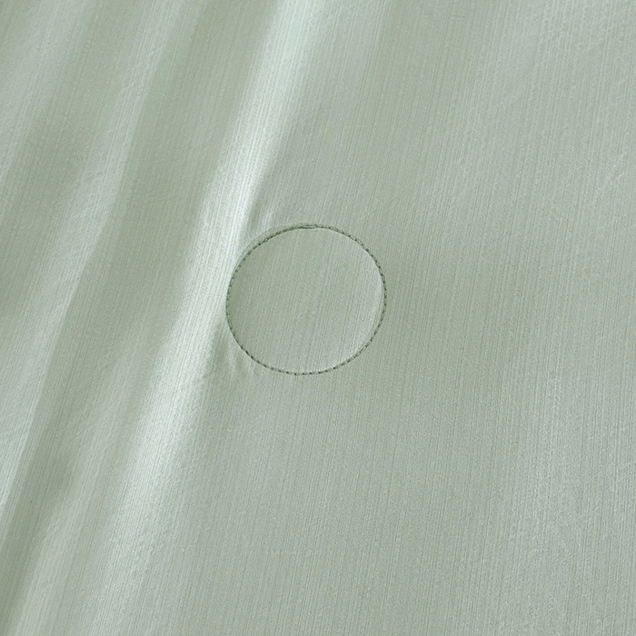 91家纺网 家纺一手货源 找家纺 欧夏家纺 2026新款氢氧丝凉感刺绣夏被拼角夏被纯色夏凉被空调被子薄被直播供货外贸 夏草绿