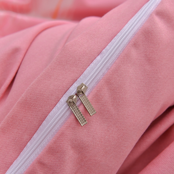 91家纺网 家纺一手货源 找家纺 幸嘉轩 2025新款全棉秋冬加厚保暖喷气磨毛纯棉印花四件套 羽彩飞-粉