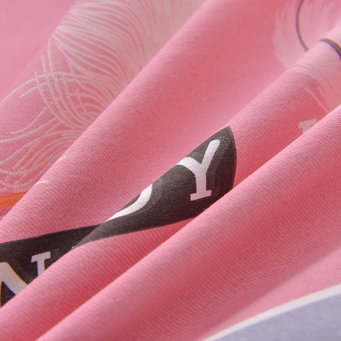 91家纺网 家纺一手货源 找家纺 幸嘉轩 2025新款全棉秋冬加厚保暖喷气磨毛纯棉印花四件套 羽彩飞-粉