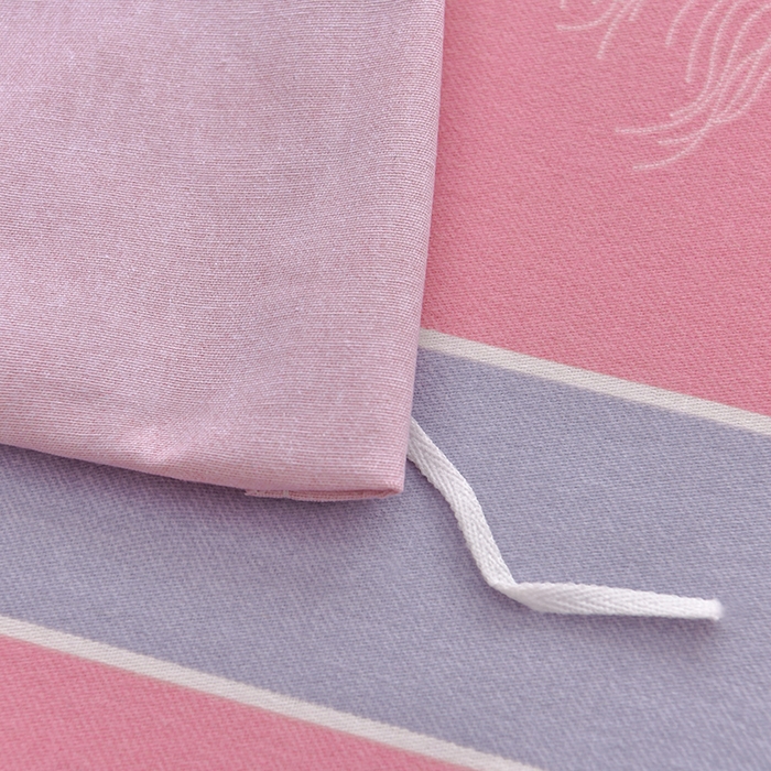 91家纺网 家纺一手货源 找家纺 幸嘉轩 2025新款全棉秋冬加厚保暖喷气磨毛纯棉印花四件套 羽彩飞-粉