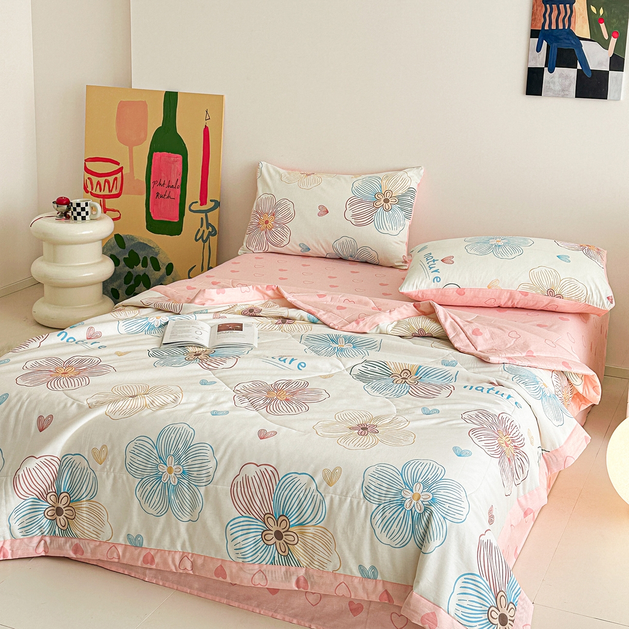 91家纺网 家纺一手货源 找家纺 （总）梵克保罗 2026春夏新款10A抗菌全棉印花夏被被子被芯空调被四件套