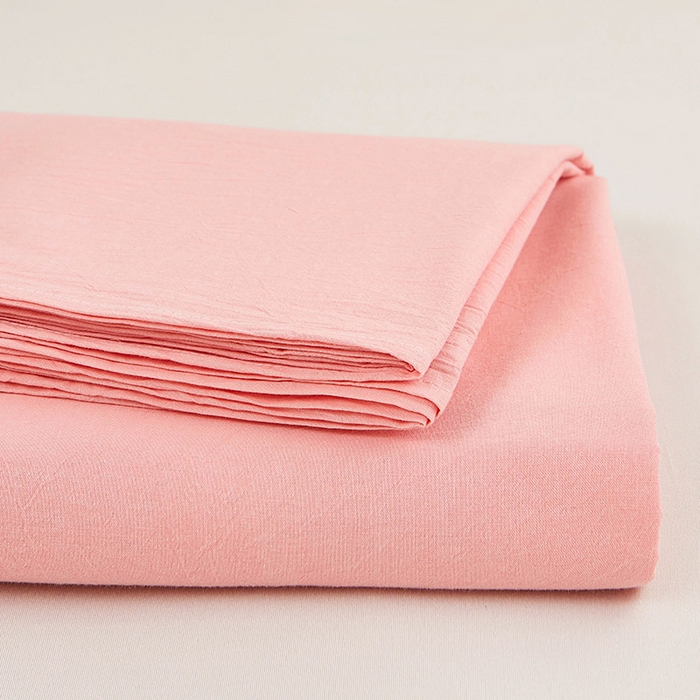 91家纺网 家纺一手货源 找家纺 恋人优选 2026新款全棉纯棉水洗棉单床笠床笠单件 浅粉