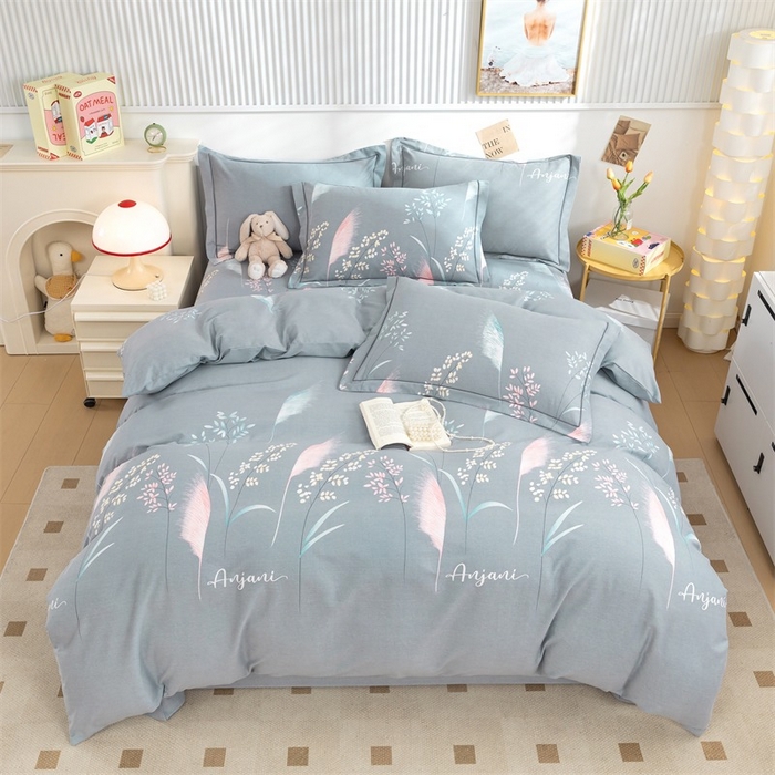 91家纺网 家纺一手货源 找家纺 (总) 简约 2025新款全棉四件套活性生态磨毛四件套