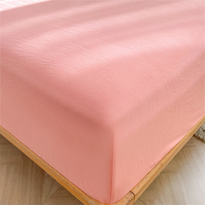 91家纺网 家纺一手货源 找家纺 恋人优选 2026新款全棉纯棉水洗棉单床笠床笠单件 浅粉