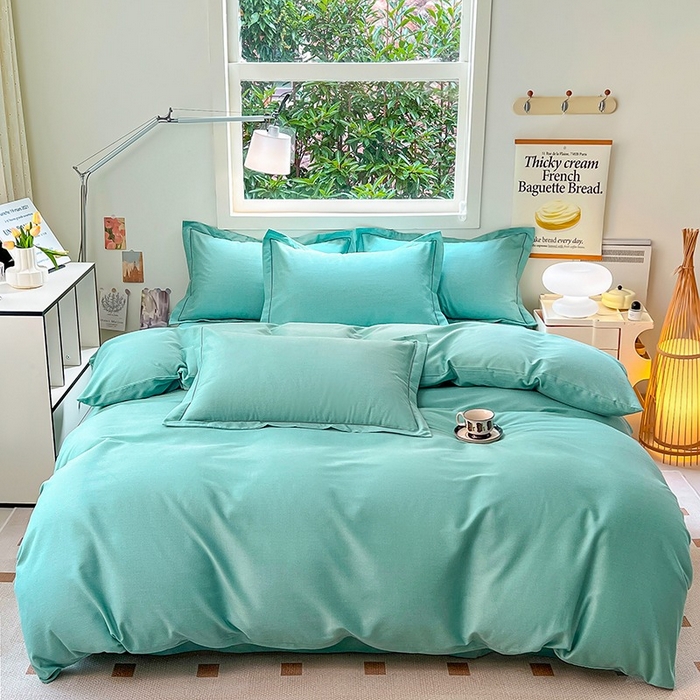 91家纺网 家纺一手货源 找家纺 (总) 简约 2025新款全棉四件套活性生态磨毛四件套